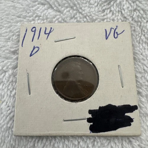 1914 – D Lincoln Head Sent Penny Good Condition Very Rare Key Date Coin C ￼