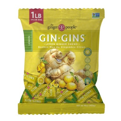 GIN GINS Lemon Ginger Chews â   Natural Fresh Ginger Candy by â   Individuall...
