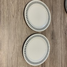 Steelite Side Plates Grey Pattern 16cm Vintage X2