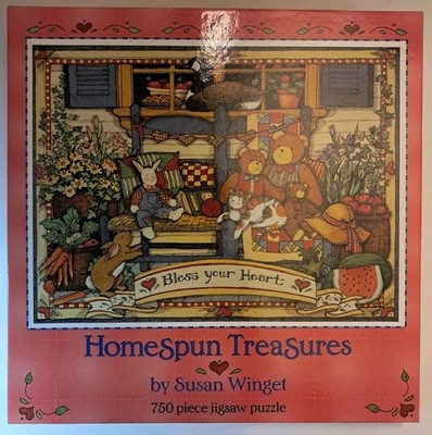 Homespun Treasures ''Bless Your Heart'' By Winget 750 Piece Jigsaw Puzzle Sealed