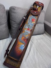 New/One-of-a-kind 3B4S Handcrafted billiard cue case/Italian genuine leather,