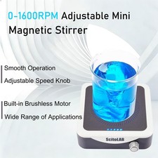 New Magnetic Stirrer Mixer 0-1600 RPM with Stir Bar Max 1000ml Stirring Capacity