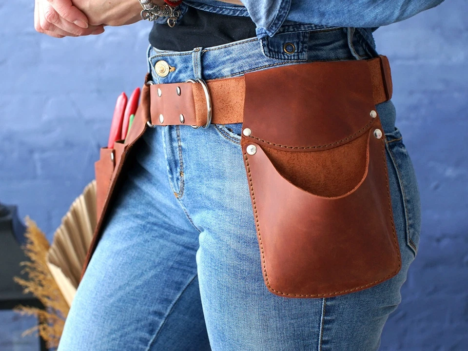 Leather Tool Belt Florist Bag Garden Pouch Tools Holder Personalized Planner L - Image 4 of 4