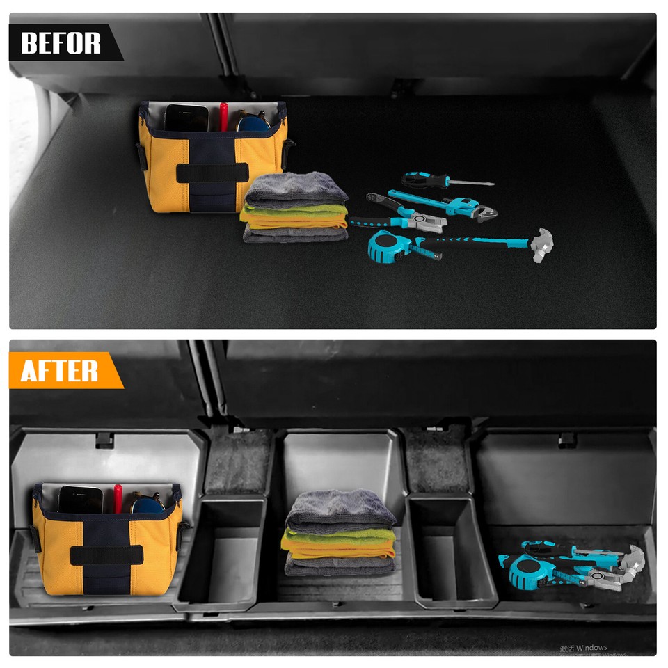 Under Seat Storage Bag For Tesla Cybertruck (2024-2025) – Hidden Organizer For Tools, Gear & Car Supplies