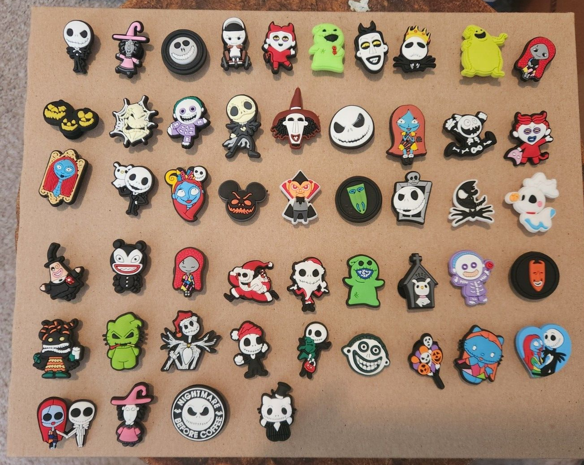 50) Nightmare Before Christmas Crocs Jibbitz Shoe Charms Lot