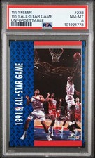 Michael Jordan 1991 FLEER UNFORGETTABLE #238 1991 ALL-STAR GAME PSA 8