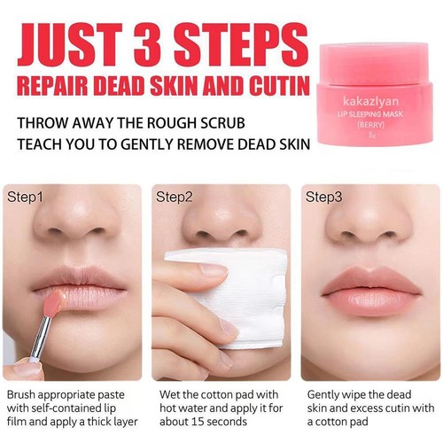 1PC Sleep Mask Night Maintenance Moisturizing Lip Gloss Cream Lip Care 2024 - Picture 11 of 14