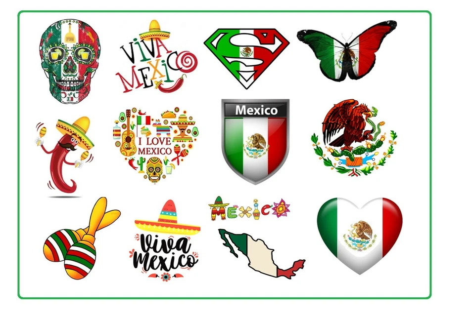 KAZ CREATIONS Mexico Temporary Tattoos