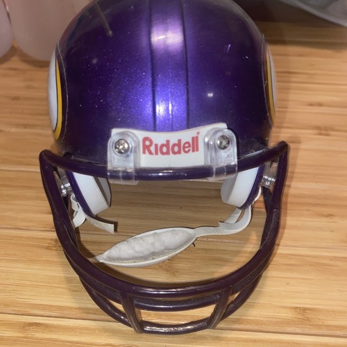 John Randle & Rich Gannons Signed Vikings Throwback Riddell Mini Helmet - - Picture 4 of 12