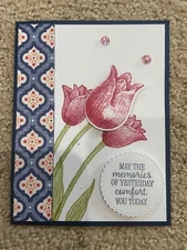 Timeless tulip sympathy card kit of 6 made w/ Stampin' Up!
