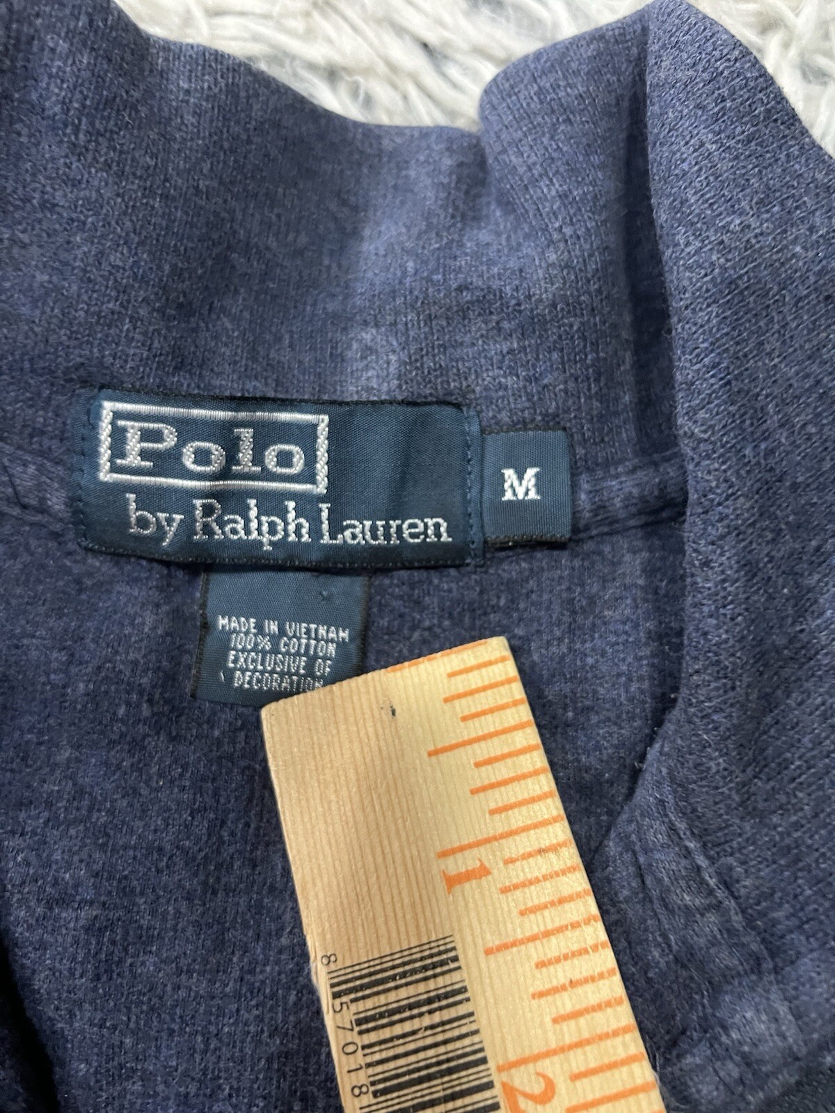 Polo Ralph Lauren maglione uomo blu medio pony 1 4 zip pullover felpa.