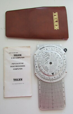 Vintage Telex E-6B Dead Reckoning Computer Aviation Navigation FDF-51A / 57 / 60
