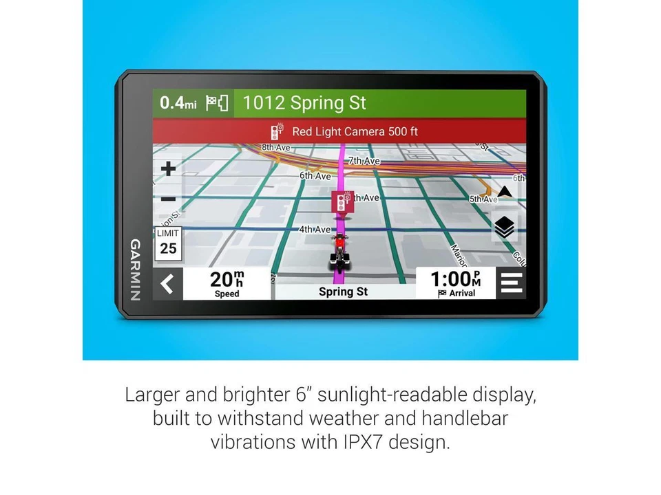 Garmin zmo® XT2 All-Terrain Motorcycle Navigator, Ultrabright 6" Sunlight Readab - Image 3 of 4