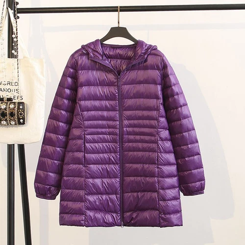 Women's Down Coat 90% Duck Coat Ladies Hooded Down Down Jacket Puffer Coat - Bild 3 von 29