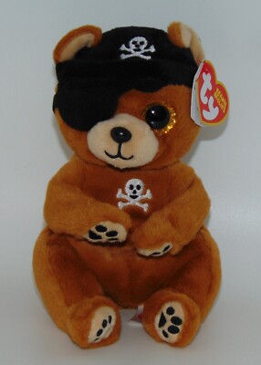New! 2023 Ty Beanie  Bellies SCULLY Halloween Pirate Bear  6''  NWT's