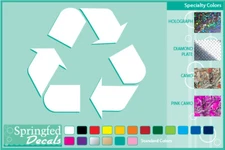 RECYCLE ICON Logo cut vinyl decal #1 car truck window Recycling Loco Sticker