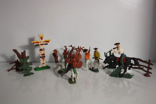 Lotto Toy Soldiers Cowboys Indians Scale 1/32 Plastic Classic Years' 70 Totem - 第 1/11 張圖片