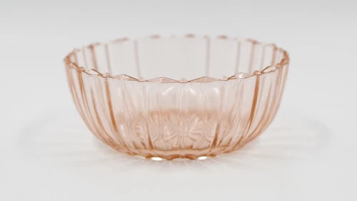 Anchor Hocking Old Cafe Pink Depression Glass Small Fruit ~ Desert Bowl