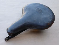 Antique Vintage Mesinger B-70 W USA Bike Bicycle Seat Saddle Leather Black B-70W