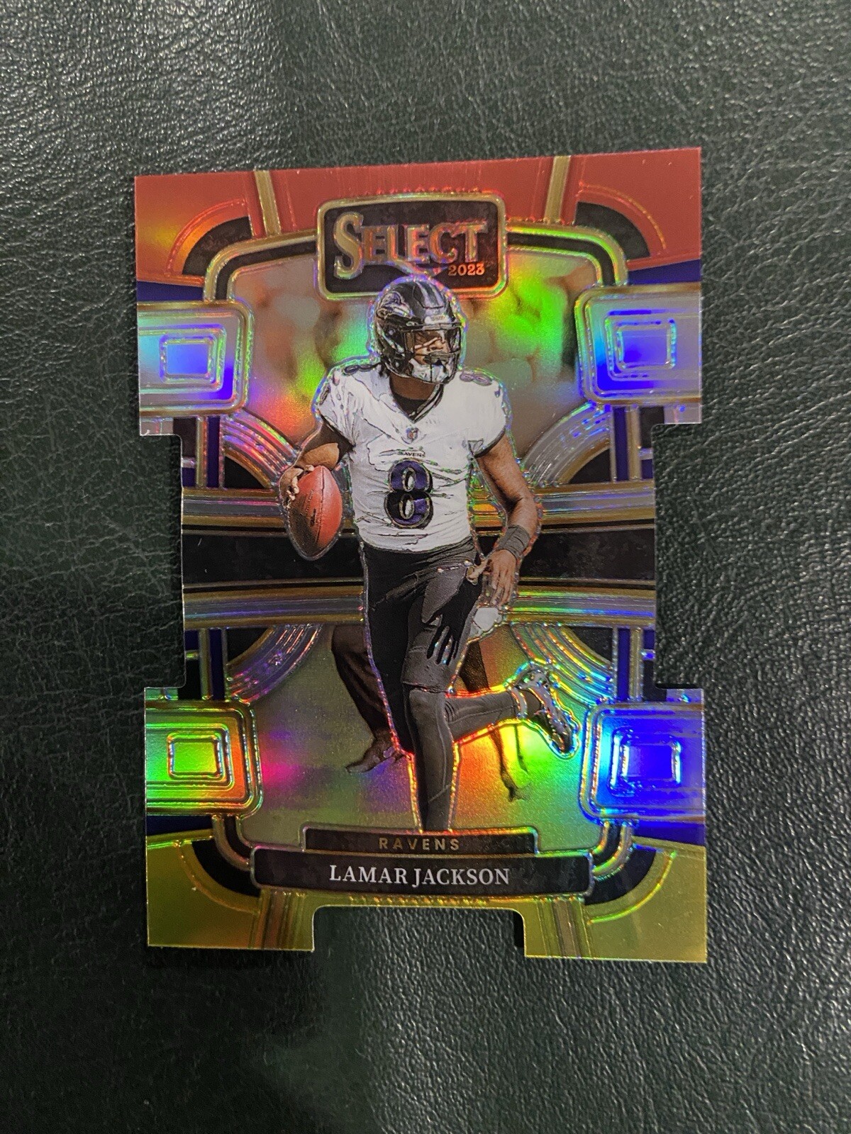 Lamar Jackson Red Blue Prizm Die-Cut #7