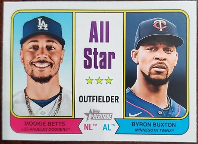 2023 TOPPS HERITAGE MOOKIE BETTS/BYRON BUXTON ALL STAR CARD #338 NM/MT