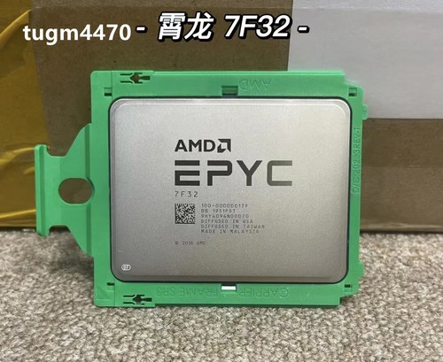 Processeur processeur AMD EPYC 7F32 8 cœurs 16 threads 3,7 GHz jusqu'à 3,9 GHz 180 W - Photo 1/4