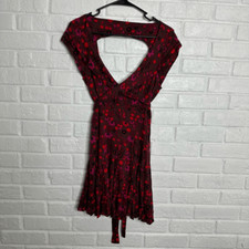 NWT Free People It Takes Two Wrap Dress Plum Pink Floral size Small