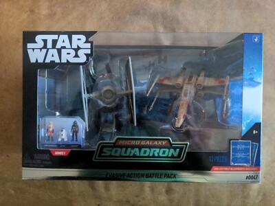 STAR WARS Micro Galaxy X-WING TIE FIGHTER Evasive Action Battle 2 Pack #0047