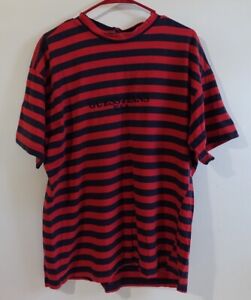 red striped guess shirt