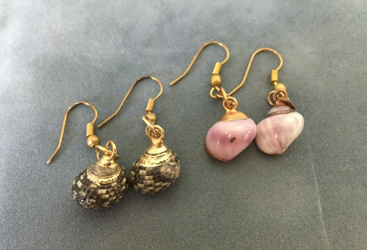 Seashell shop dangle earrings