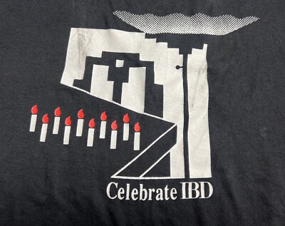  VINTAGE celebrate IBD Crohn's Disease T Shirt Size LARGE
