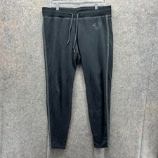 True Religion Jogger Mens Medium Black Buddha Tapered Elastic Waist Fleece