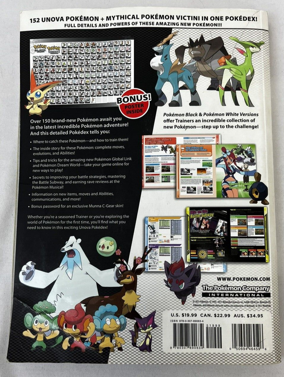 Official Unova Pokedex & Guide: Volume 2 Pokemon Black and White w/ Poster  9780307890634