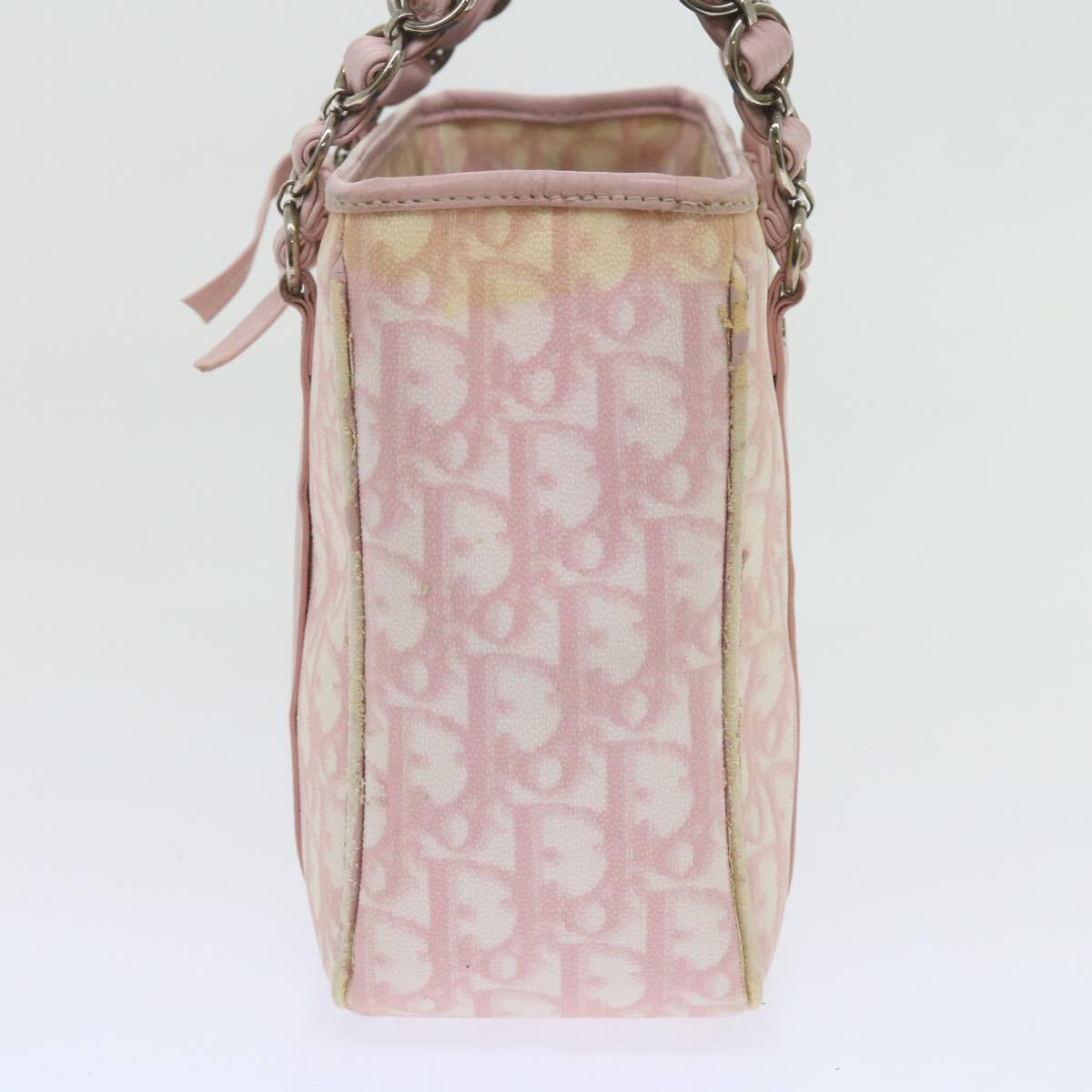 Christian Dior Trotter Romantic Hand Bag PVC Leather Pink 09 Christian Dior Trotter Romantic Hand Bag PVC Leather Pink 09