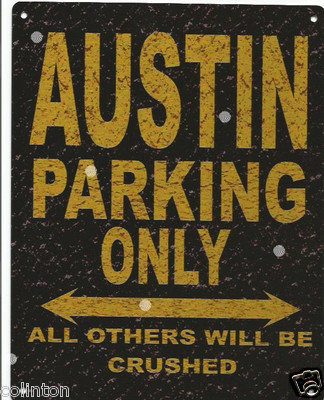 Austin Parking Blechschild Rustikal Vintage Stil 6x8in 20x15cm Garage  