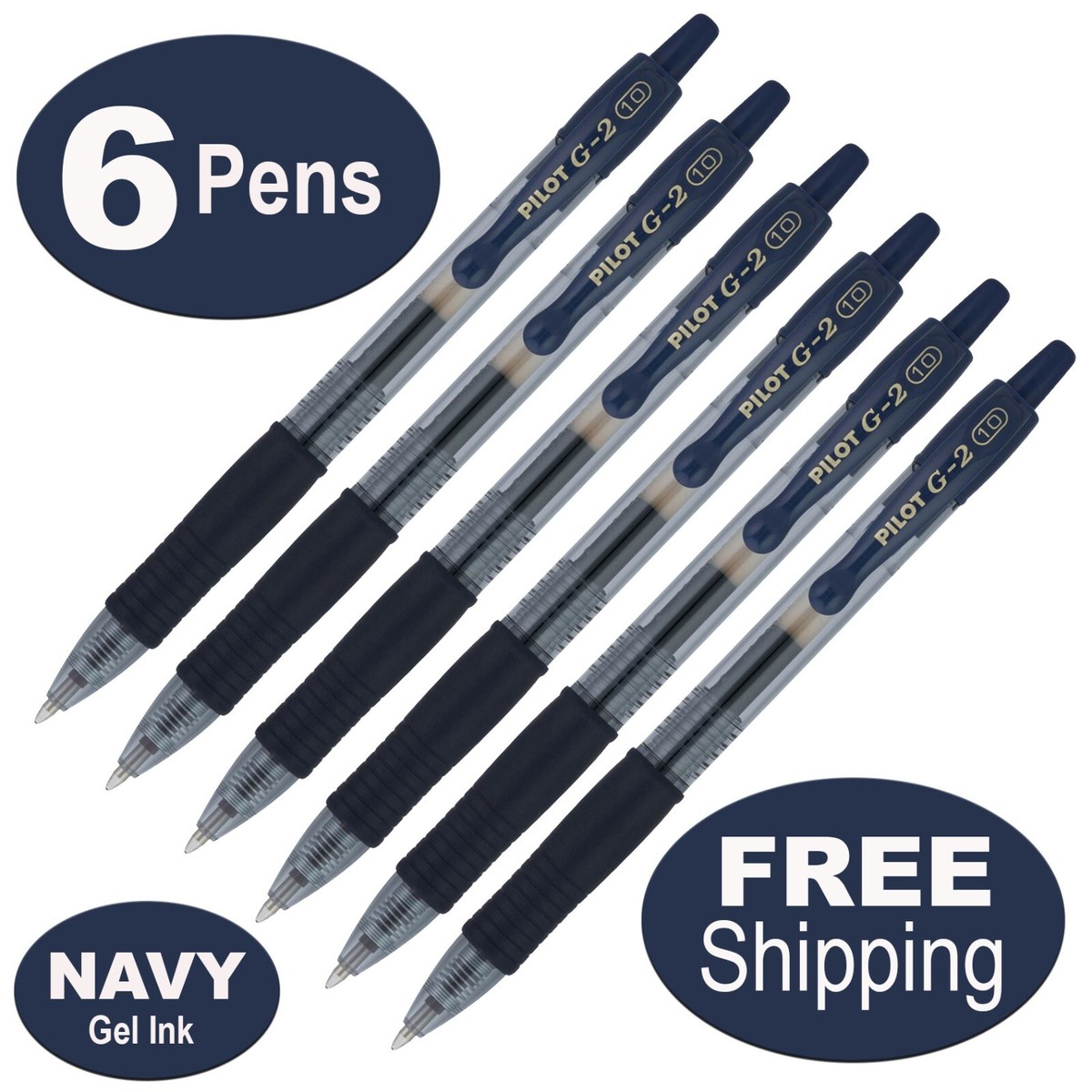 Pilot G2 1.0mm Bold 15125 Navy Gel Ink Retractable Rollerball Pens