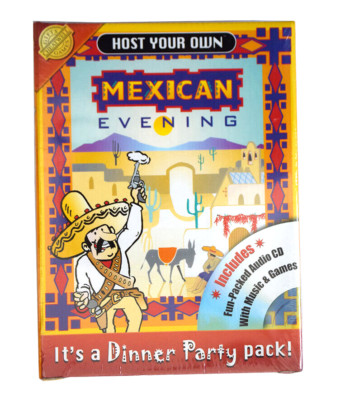 Cheatwell Games ''Host Your Own Mexican Evening'' Game Party Pack, NEW Sealed 2004