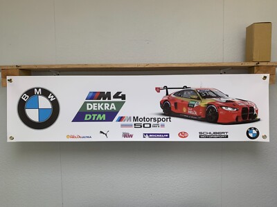 BMW M4 DTM banner car Show Garage M Motorsport Workshop Wall Display