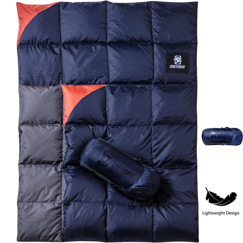 Down Camping Blanket, Cold Weather Packable Puffy Backpacking