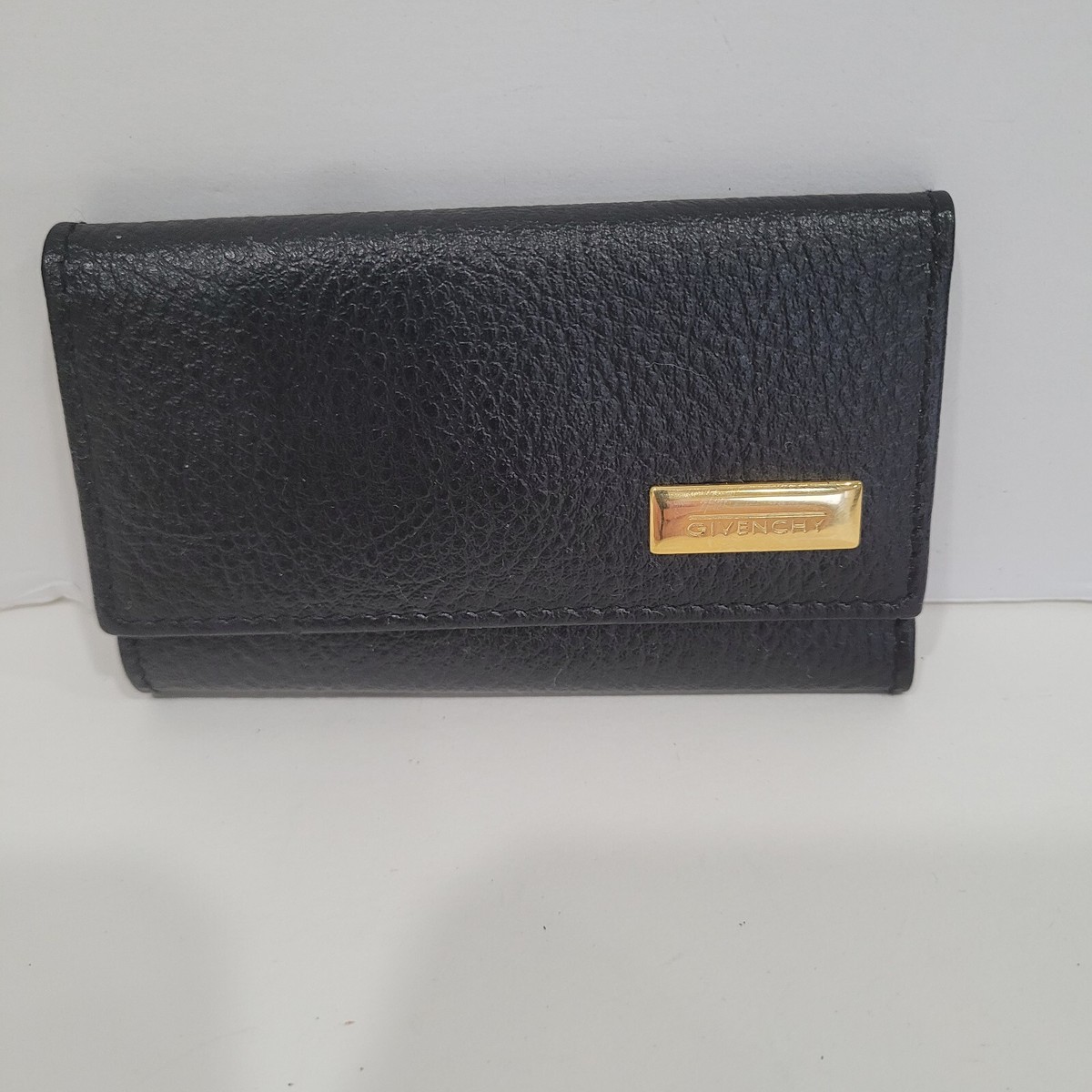 Givenchy Retro Wallet Key Case 6 Hooks Holder Black Trifold 