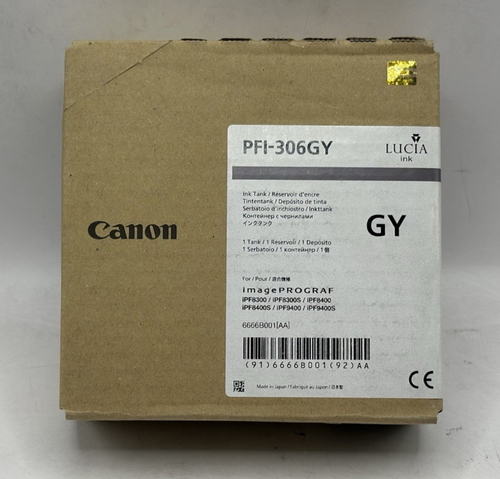 Genuine Canon PFI-306GY Photo Gray Ink (6666B001) for iPF8300/8400/9400