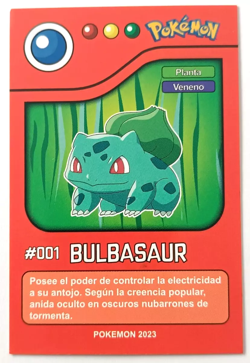 Colecionável Pokémon Clássico 1ª Geração Bulbassauro - Tipo Planta