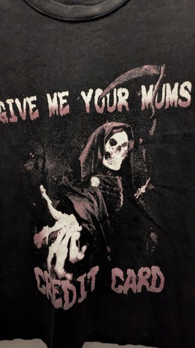Cool Shirtz Give Me Your Mum's Credit Card Black Shirt Size Small - Picture 2 of 10