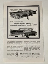1958 Studebaker President Print Ad Commander Hawk Champion Completely New Luxury