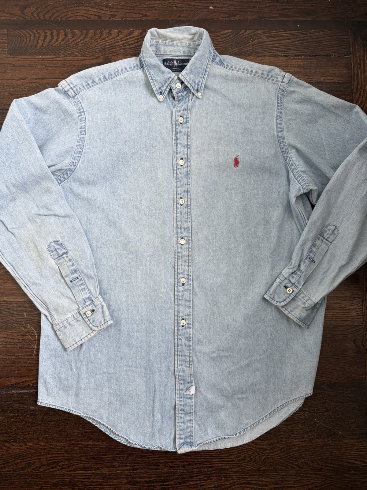 Vintage Polo Ralph Lauren Denim Shirt 100%cotton 90’s Men