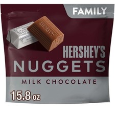 HERSHEY'S Milk Chocolate NUGGETS Packaged Candy Family Pack Stand Up Ba 15.8 oz.