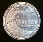 Santa Surfing Hawaii Merry Wave Go Sammy Broadcast-0.999 Silver 1 Oz Art Coin