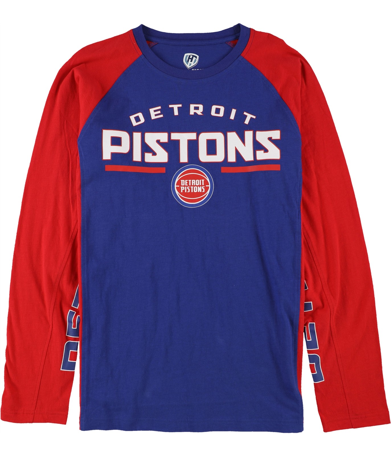 Hands High Mens Detroit Pistons Graphic T-Shirt, Blue, Large