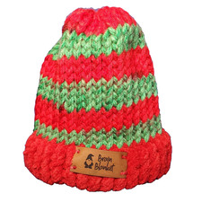 Christmas Red  Green Soft Beanie Wonderfully Warm Handmade CHILD Toddler NEW