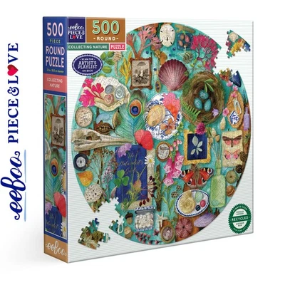 eeBoo NATURALIST COLLECTION 500-teiliges rundes Puzzle Super Deluxe PZF110